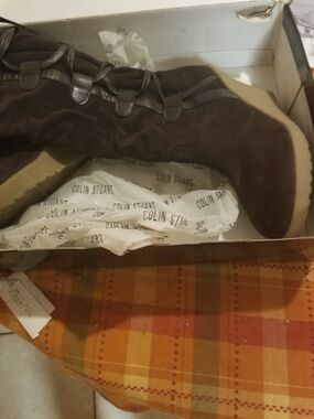 Colin Stuart Brown Lace-Up Wedge Boots